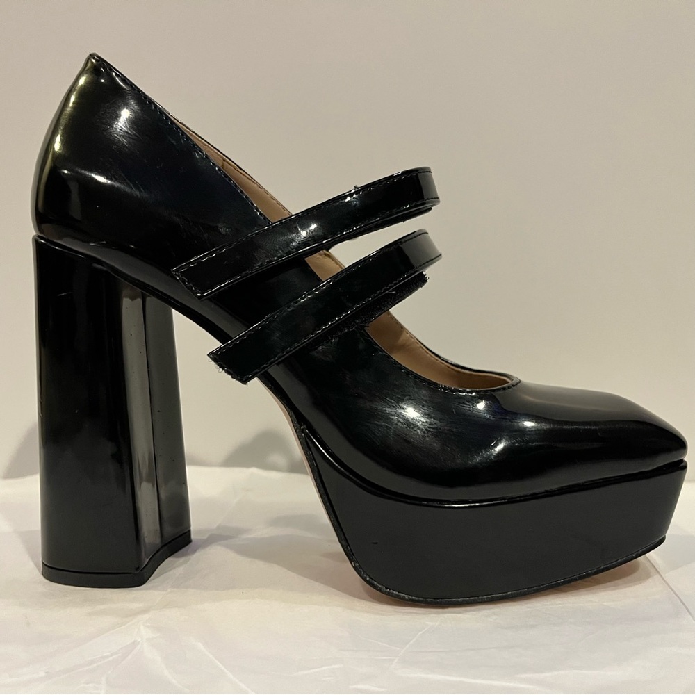 Mix No. 6 Sheree Black Platform Mary Jane Pump Size 6.5